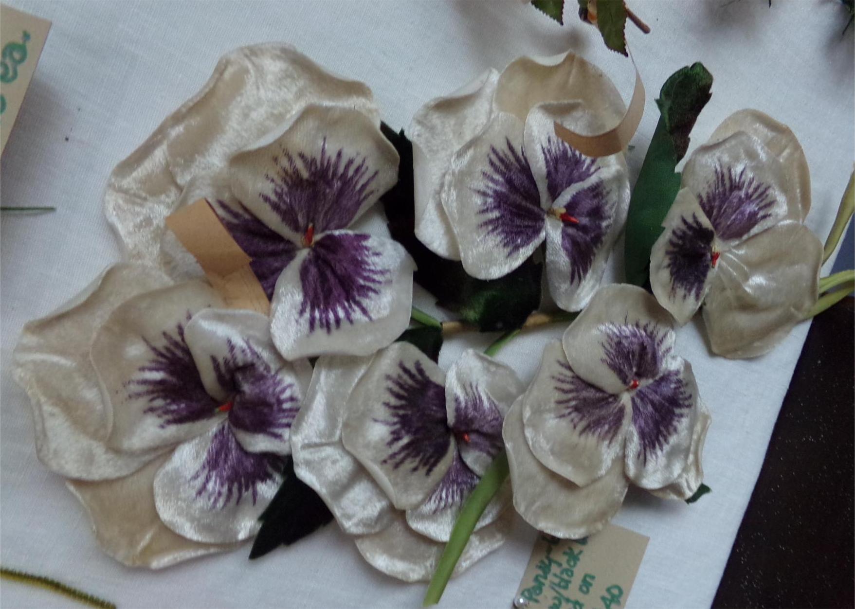 Lg flat faced Pansy- 6 faces 1 unit.  France  On Sale Now $16.95 ea.  last one