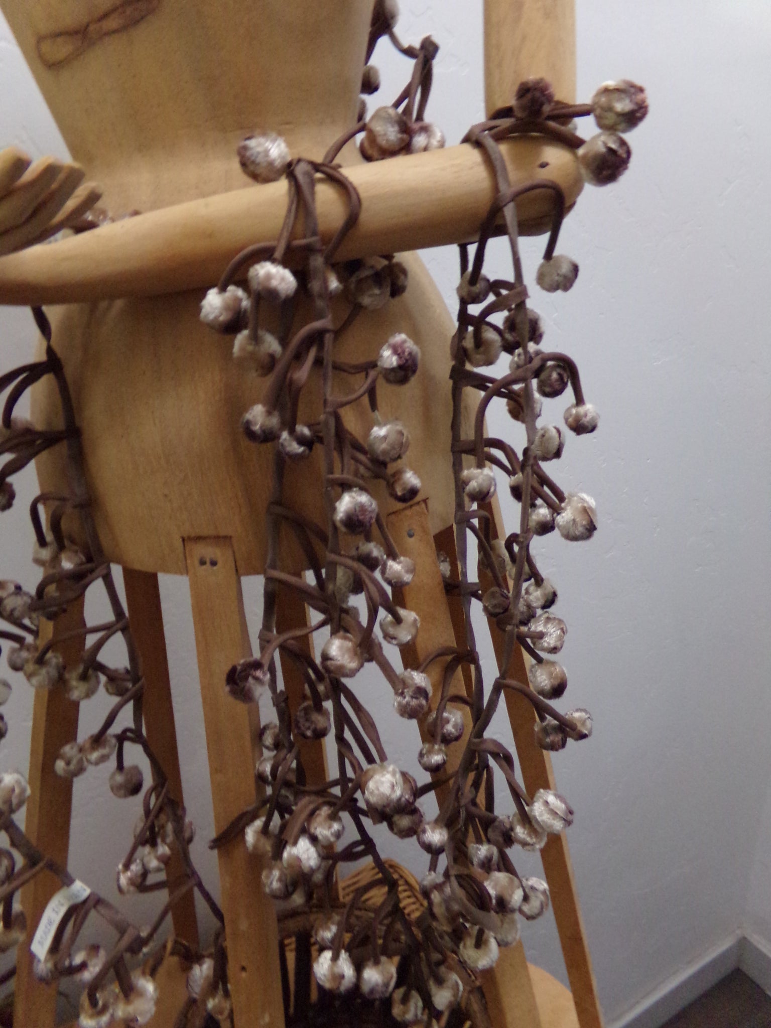 VINTAGE VELVET TRIM BROWN  GERMANY 18IN LONG  $11.95