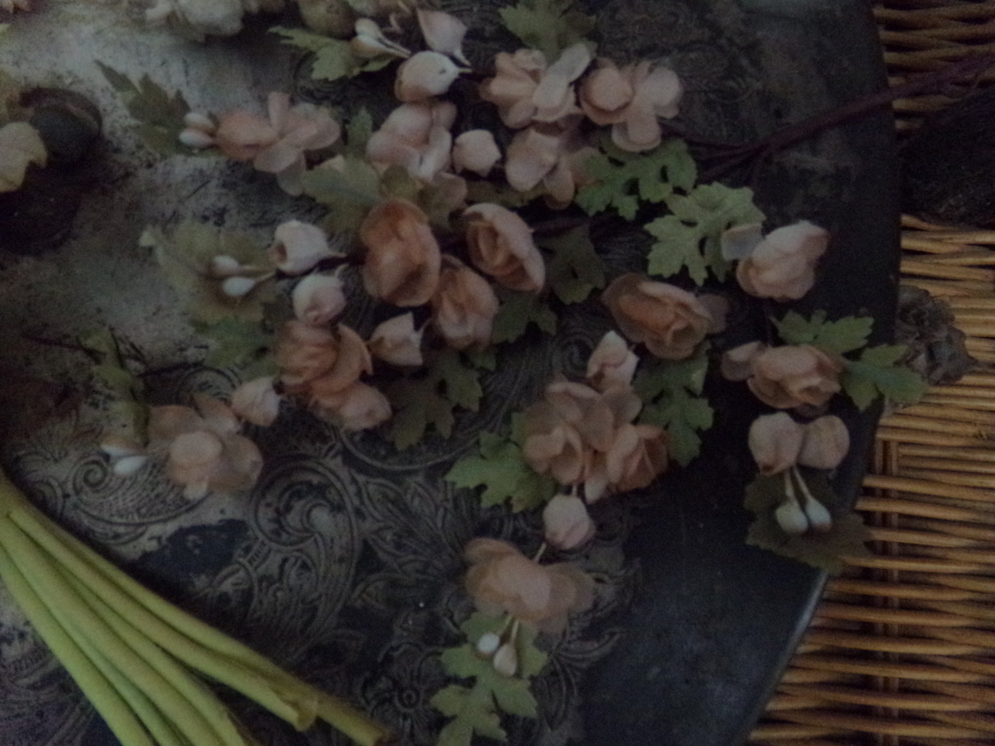 COLLECTION #5 BONUS BAG#1-Ivory, golden hues - a beautifully aged spray of fruit & berries.  $20