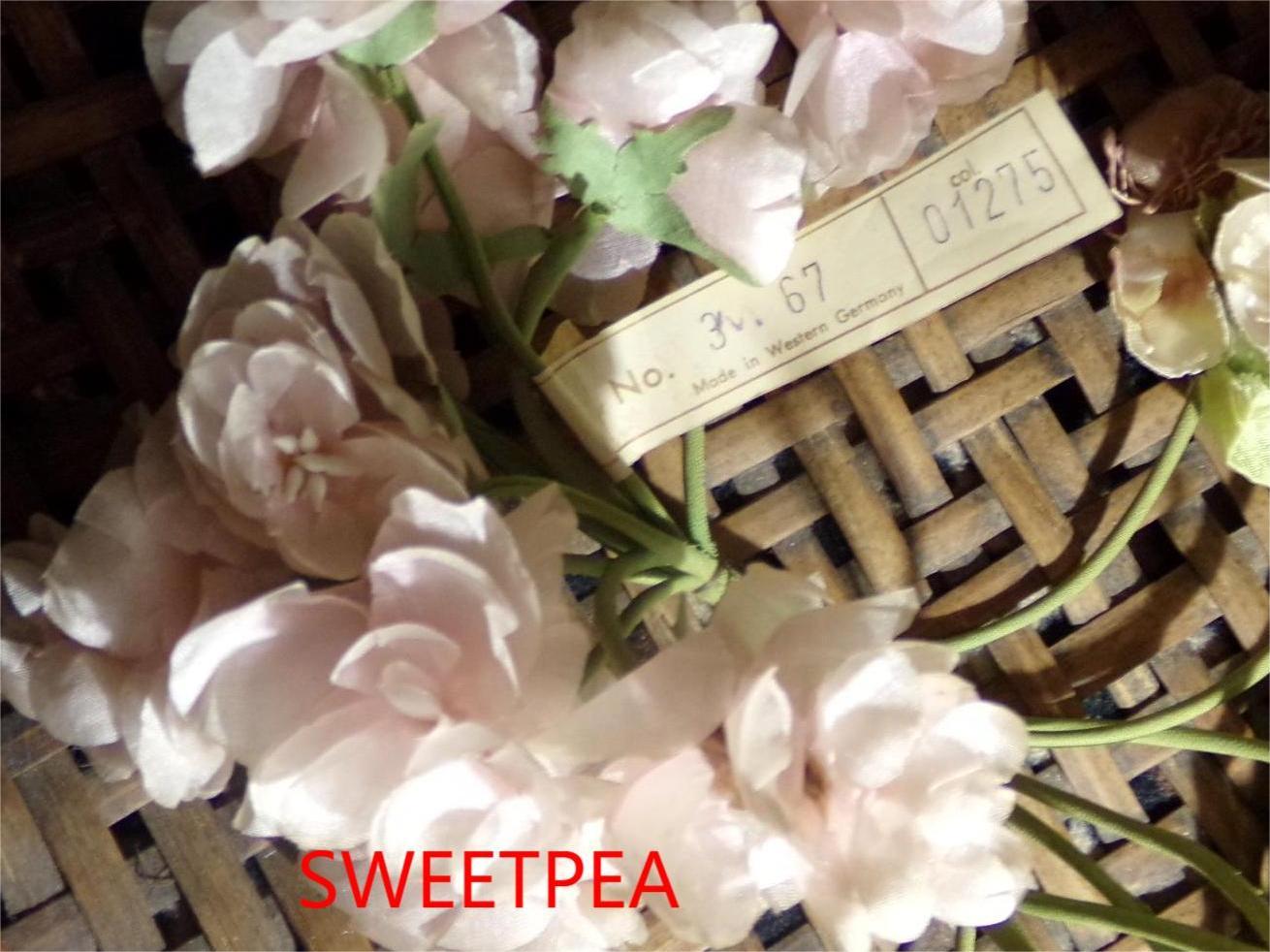 Vintage Sweet Pea  Color Blush 4 stems                   $7.95 ea bundle