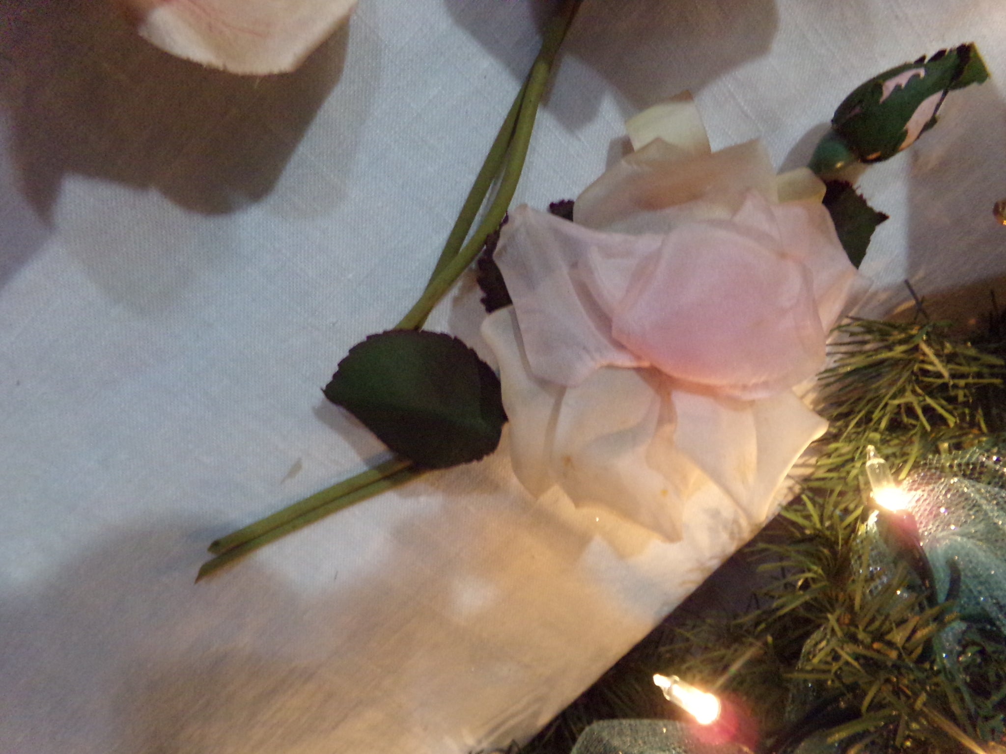 VINTAGE SINGLE ROSE SHEER PINKISH-MADE IN FRANCE  NOW $11.95