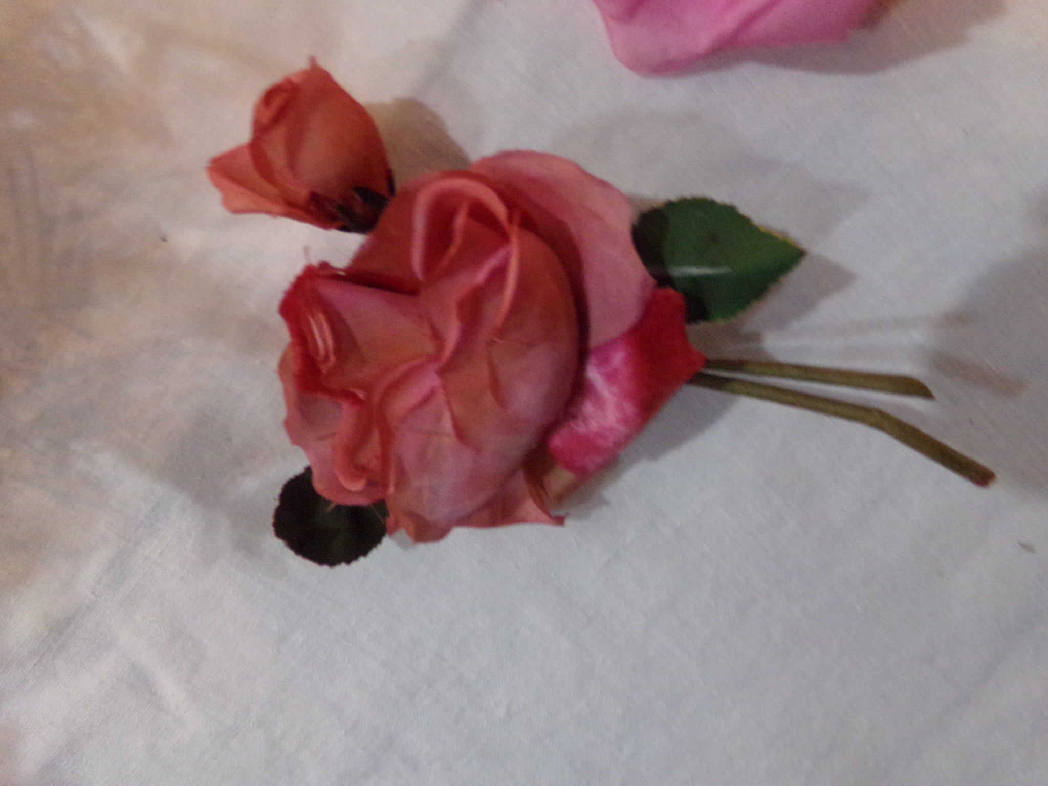 Vintage Pink velvet rose  France   was $20.95  now $16.95