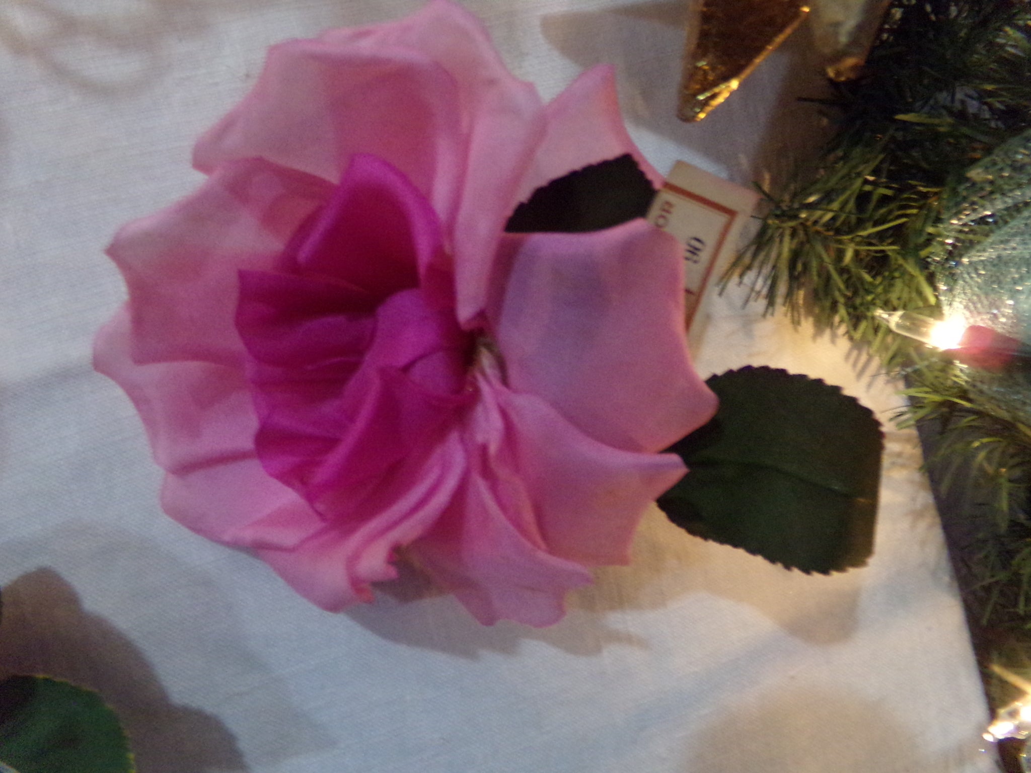 Vintage big silk rose-France $25.95  now $18.95 great condition