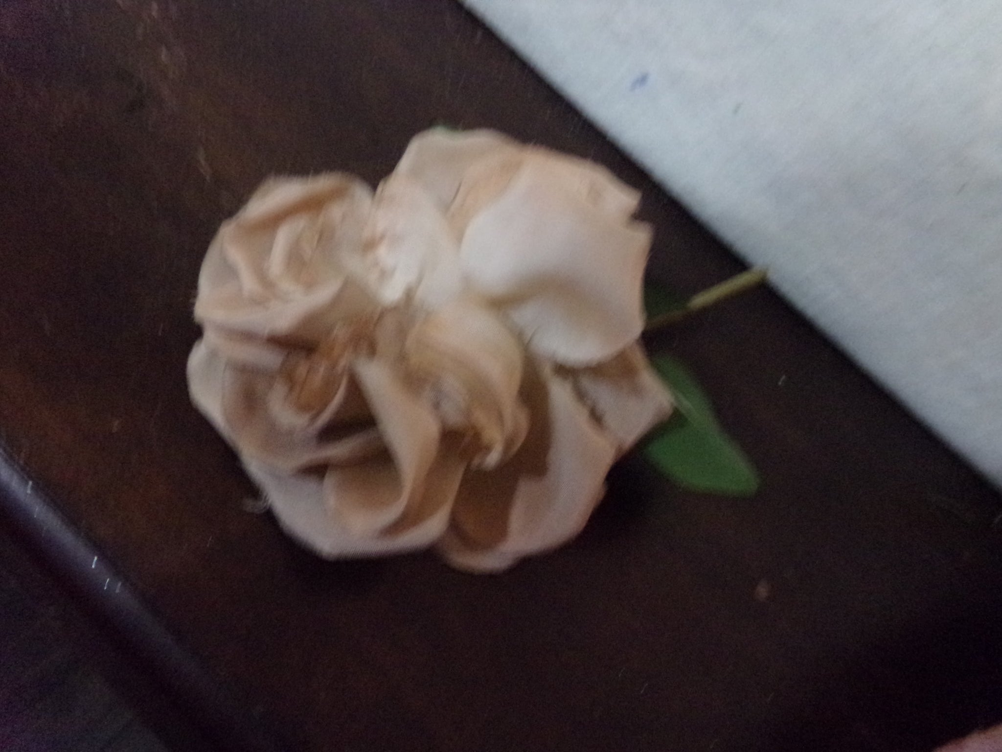 vintage beige silk rose  made in Germany was $16.95  now $12.95
