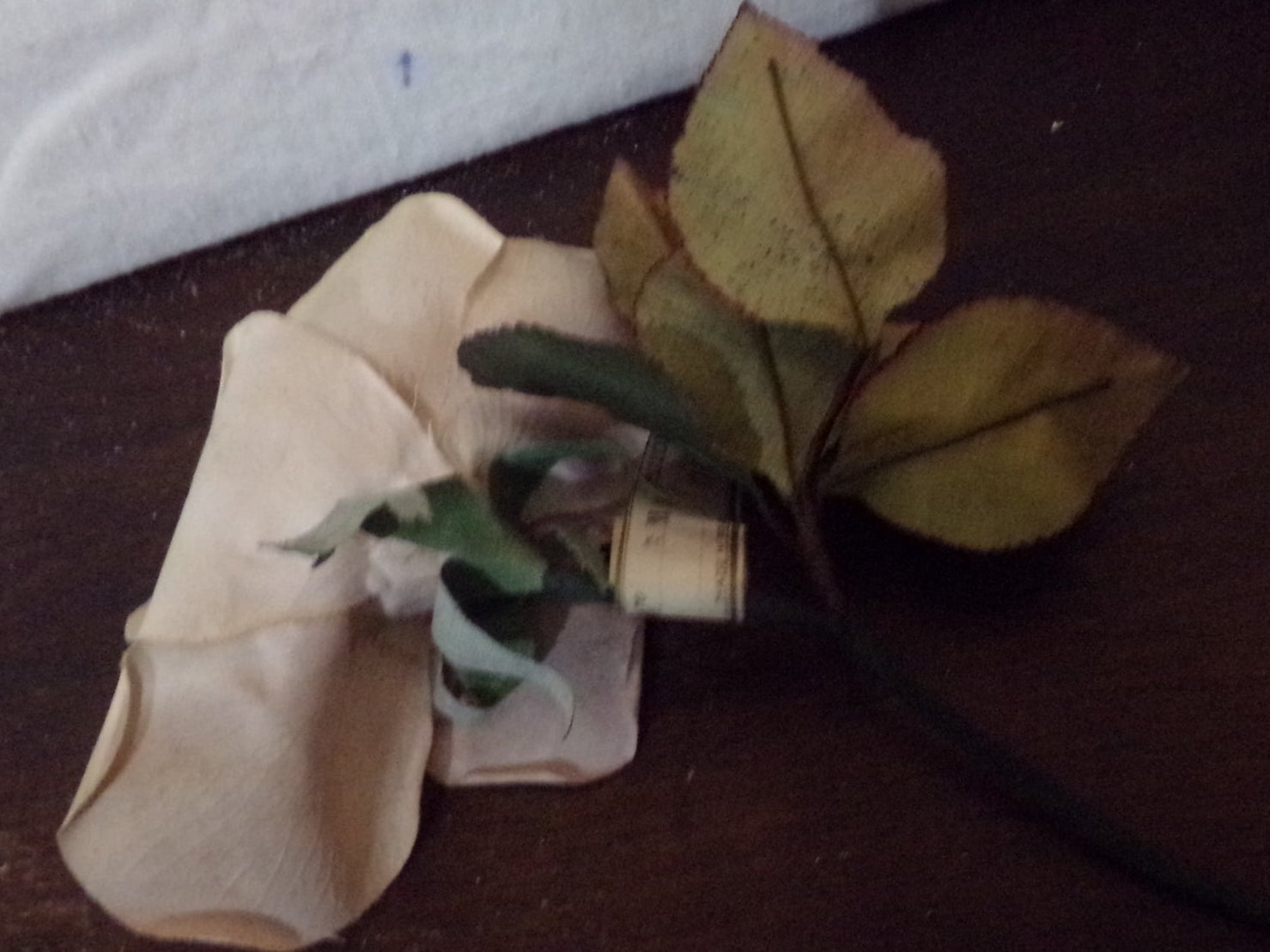 vintage beige silk rose  made in Germany was $16.95  now $12.95