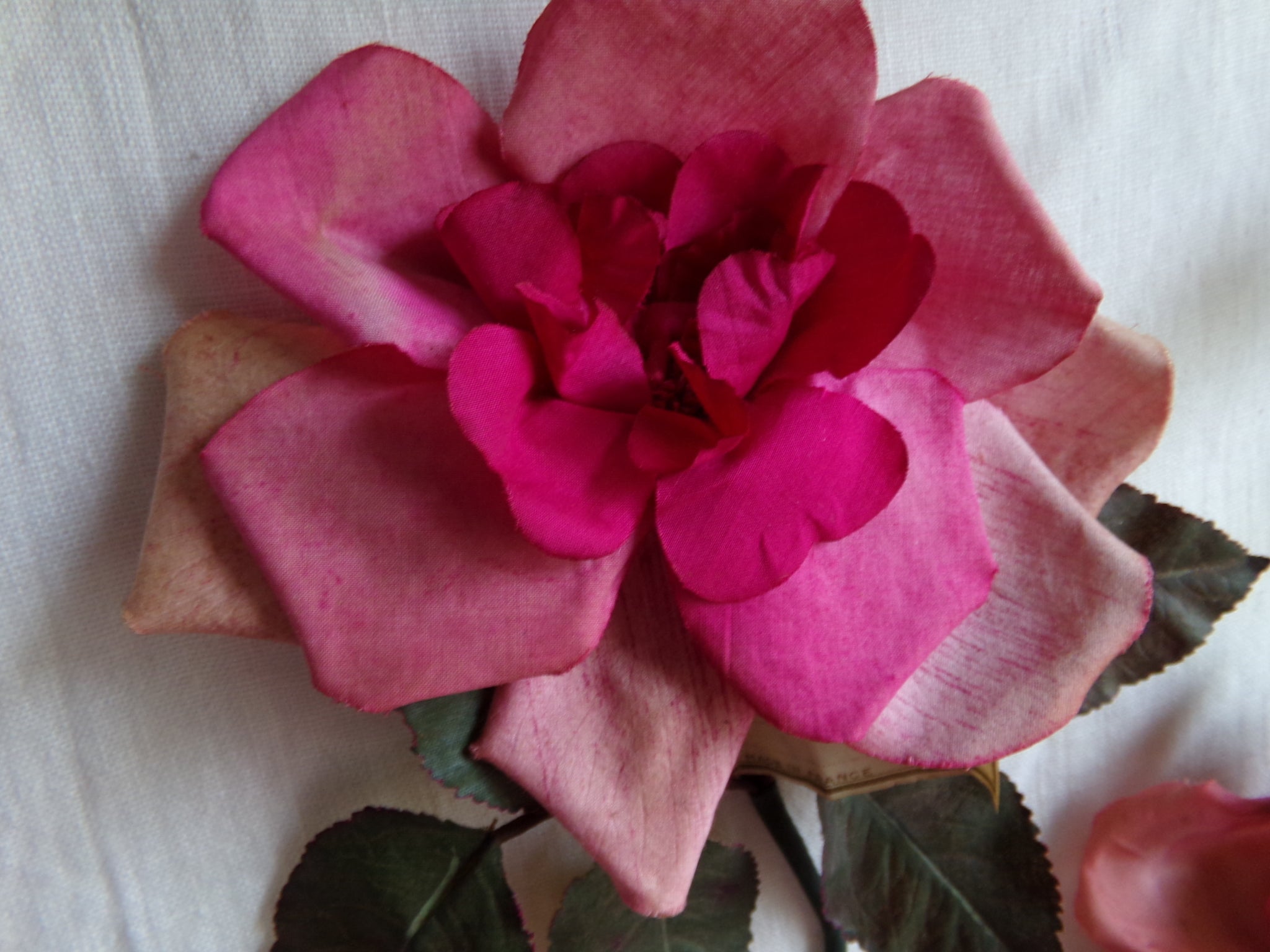 vintage Silk open blossom made in France was $19.95  now $8.95