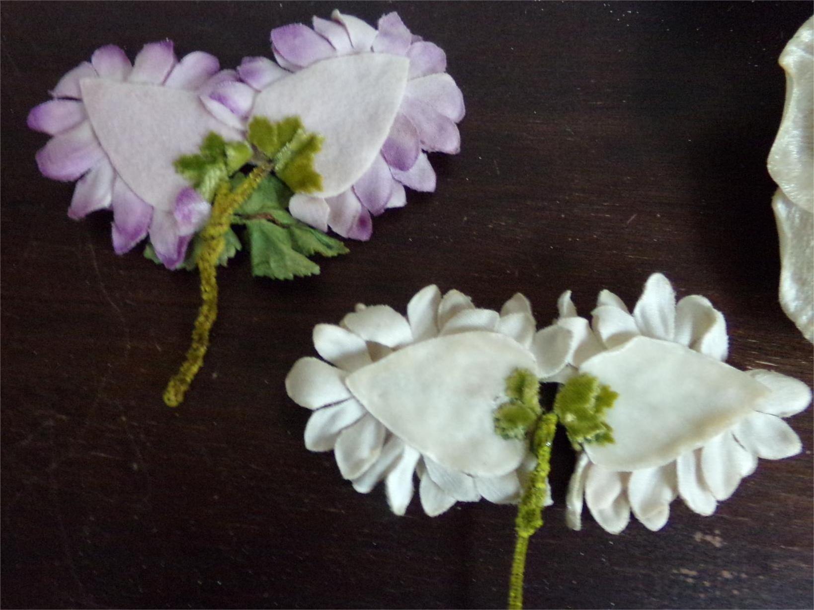 Vintage-Velvet leaf Applique   France